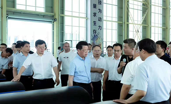 安徽省政府副省長，市委書記楊光榮蒞臨豪家管業(yè)視察指導(dǎo)